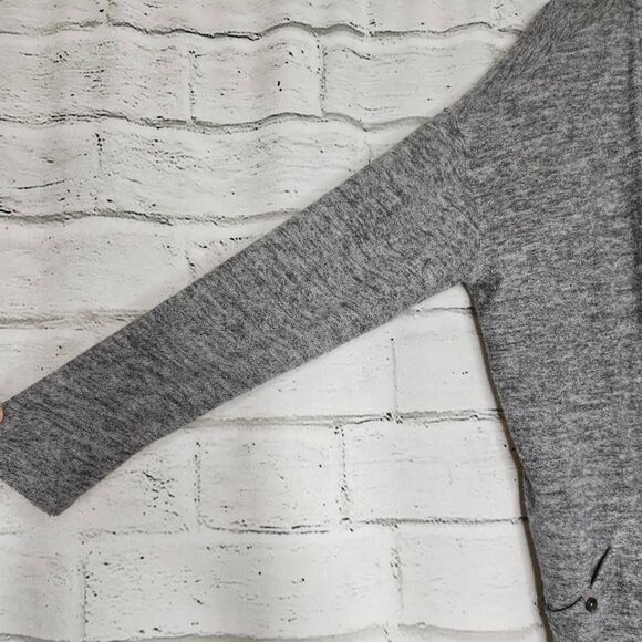 Nic+Zoe Womens Gray Open Front Long Sleeve Knit Rayon Blend Cardigan Medium - Picture 5 of 10